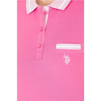Kadın Pembe Polo Yaka Tişört