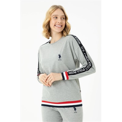 Kadın Gri Melanj Pijama Takımı
