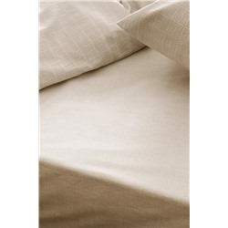 Odette King Size %100 Pamuk Ranforce Baskılı Nevresim Takımı - Bej
