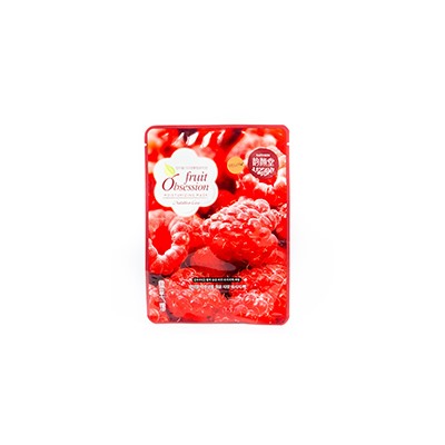 Тканевая маска «Малина» для увлажнения, питания, выравнвиания кожи лица от Fruit Obsession 38 мл / Fruit Obsession Moisturizing Mask Raspberry 38 ml