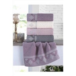 Binnur Home Damask 4'lü 50x90 Cm El & Yüz Havlu Seti - Pamuklu 153-90-206