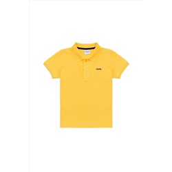 Erkek Çocuk Sarı Basic Polo Yaka Tişört