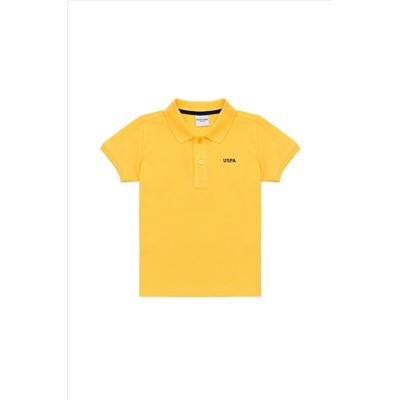 Erkek Çocuk Sarı Basic Polo Yaka Tişört