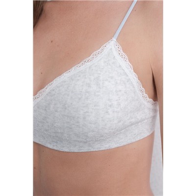 Sujetador seamless pointelle gris