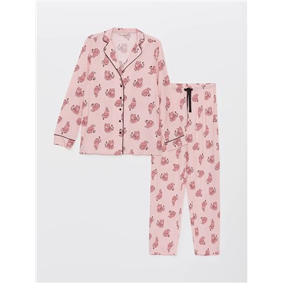 LC Waikiki Gömlek Yaka Desenli Uzun Kollu Kadın Pijama Takımı, LCW DREAM                                            
                                            Gömlek Yaka Desenli Uzun Kollu Kadın Pijama Takımı