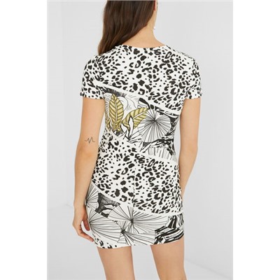 Vestido corto pichi animal print