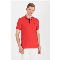 Erkek Kırmızı Basic Polo Yaka Tişört