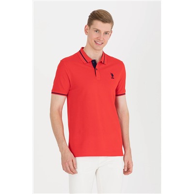 Erkek Kırmızı Basic Polo Yaka Tişört