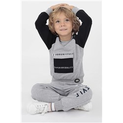 AHENGİM Kids Ak15027 Erkek Urban Baskılı Eşofman Takım 1-2-10001070