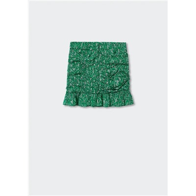Falda drapeada estampada -  Mujer | MANGO OUTLET Melilla