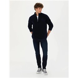 Lacivert Regular Fit Polar Sweatshirt