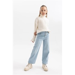 Defacto Kız Çocuk Wide Leg Geniş Paça Jean Pantolon B3399A823WN