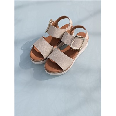 КОМБО испанские босоножки S44ACBeig+итальянская сумка AB.ZAPATOS PELLE · 2704 Beige АКЦИЯ