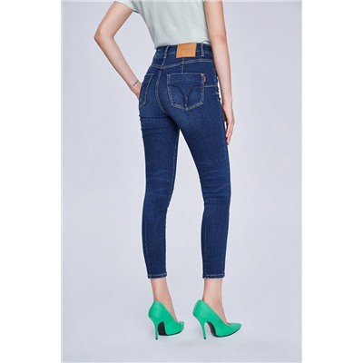 Vaquero slim fit 7/8 Azul