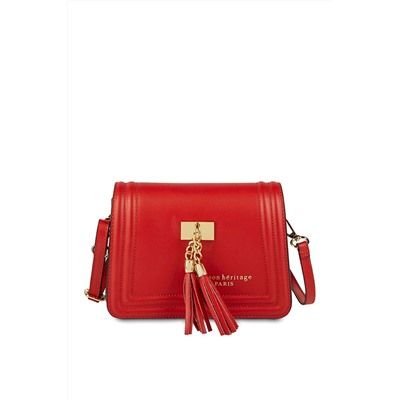 Bandolera de piel Core Rojo
