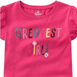 Mädchen T-Shirt mit Pailletten
