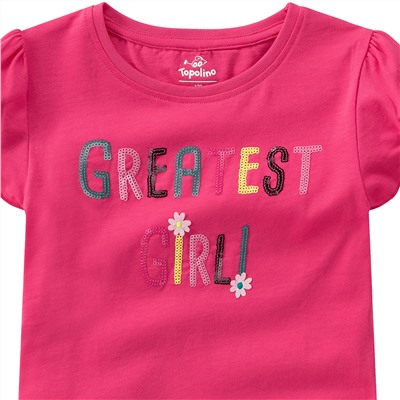 Mädchen T-Shirt mit Pailletten