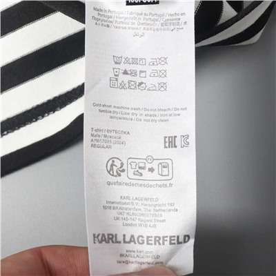 Повседневная хлопковая футболка в полоску KARL LAGERFEL*D ОРИГИНАЛ!