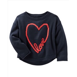 Drop-Shoulder Love Sweater