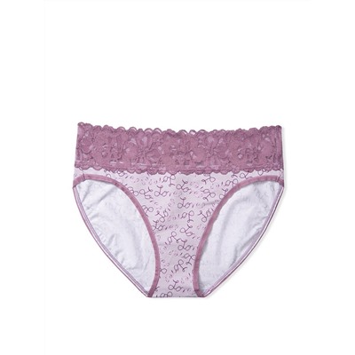 VICTORIA'S SECRET Stretch Cotton Lace-waist High-leg Brief Panty