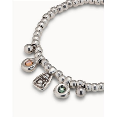 Pulsera bañada en plata de ley