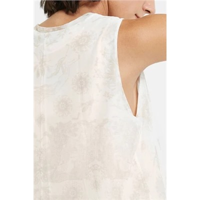 Camiseta floral sin mangas