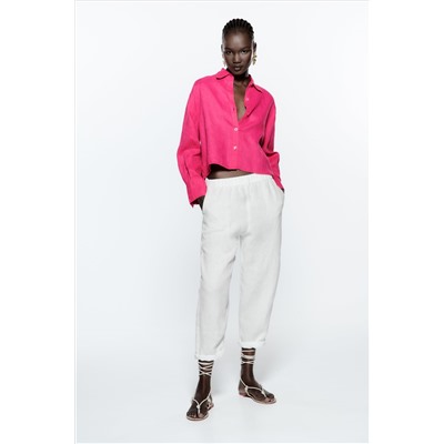 CAMISA LINO CROPPED