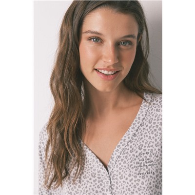 Camisón corto animal print
