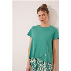 Camiseta manga corta 100% algodón verde