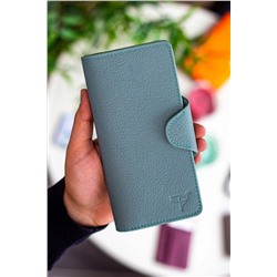 Garbalia, Martha Deri Unisex Mint Yeşili Portföy Cüzdan