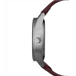 INC International Concepts Men's Burgundy Strap Watch 43mm & Bracelets Set, Created for Macy's