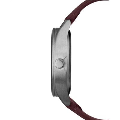 INC International Concepts Men's Burgundy Strap Watch 43mm & Bracelets Set, Created for Macy's