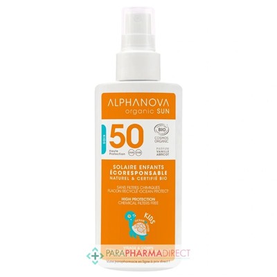 Alphanova Organic Sun - Kids - Solaire Enfants Ecoresponsable SPF50+ - BIO 125g