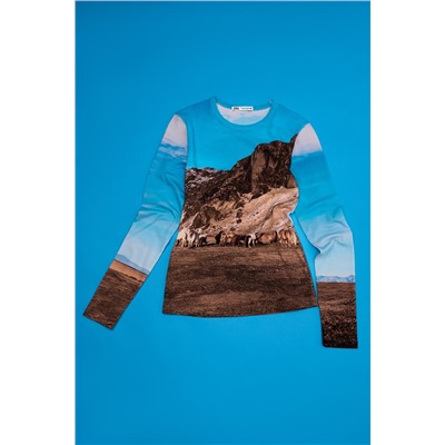 LONG SLEEVE PRINTED T-SHIRT