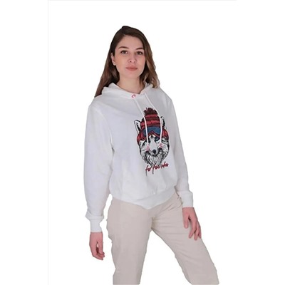 Bad Bear, Kadın Beyaz Sweatshirt