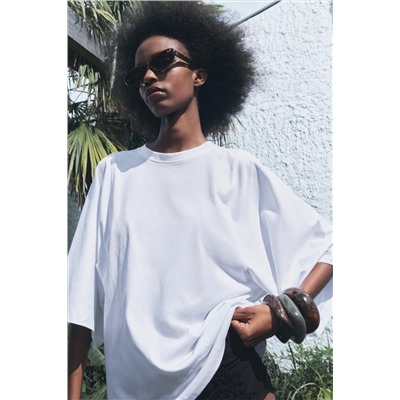 KIMONO SLEEVE COTTON T-SHIRT