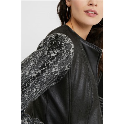 Chaqueta biker slim tartán