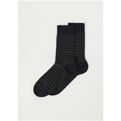 Kurze Herrensocken mit Streifenmotiv