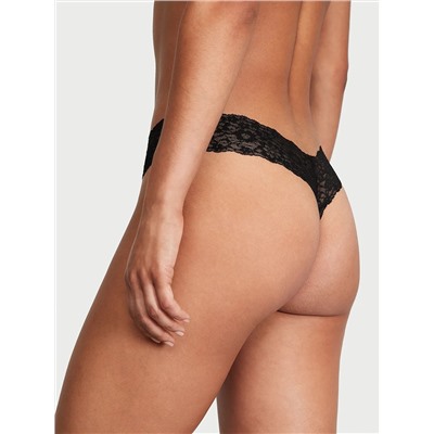 HE LACIE Lace-Up Lace Thong Panty