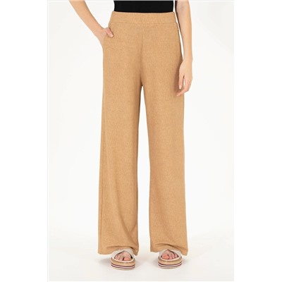 Kadın Camel Örme Pantolon