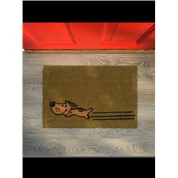 Fußmatte "Hund" in Grün - (B)60 x (T)40 cm