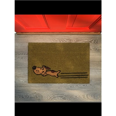 Fußmatte "Hund" in Grün - (B)60 x (T)40 cm