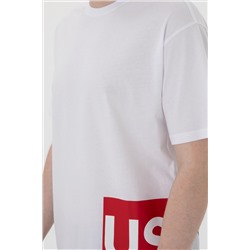 Erkek Comfort Fit Bisiklet Yaka Beyaz Tişört