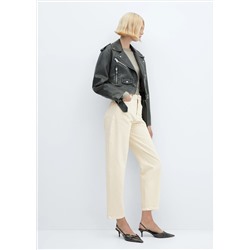 Jeans slouchy tiro alto