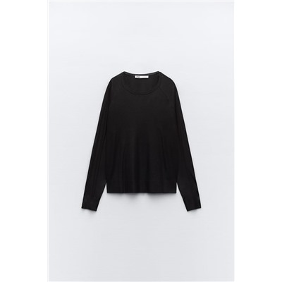 FINE KNIT FOIL SWEATER