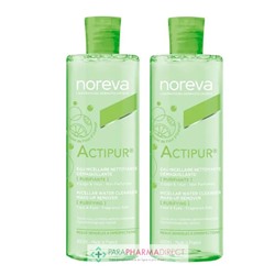 Noreva Actipur Eau Micellaire Nettoyante / Démaquillante / Purifiante - LOT de 2x400 mlLot  × 2