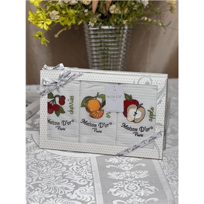 Набор кухонных вафельных полотенец Maison D'or Fruit