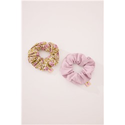 Pack 2 coleteros rosa y estampado flores