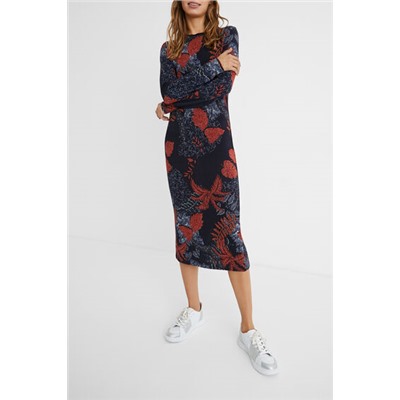 Vestido slim punto floral