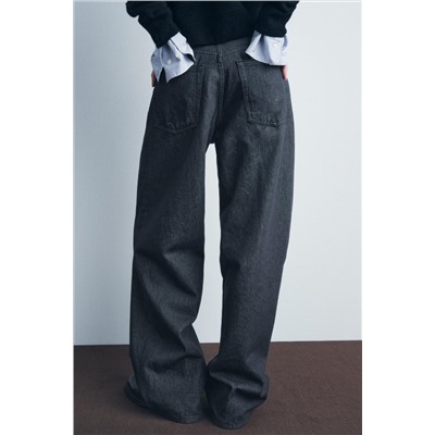 ZW COLLECTION BAGGY MID-WAIST JEANS